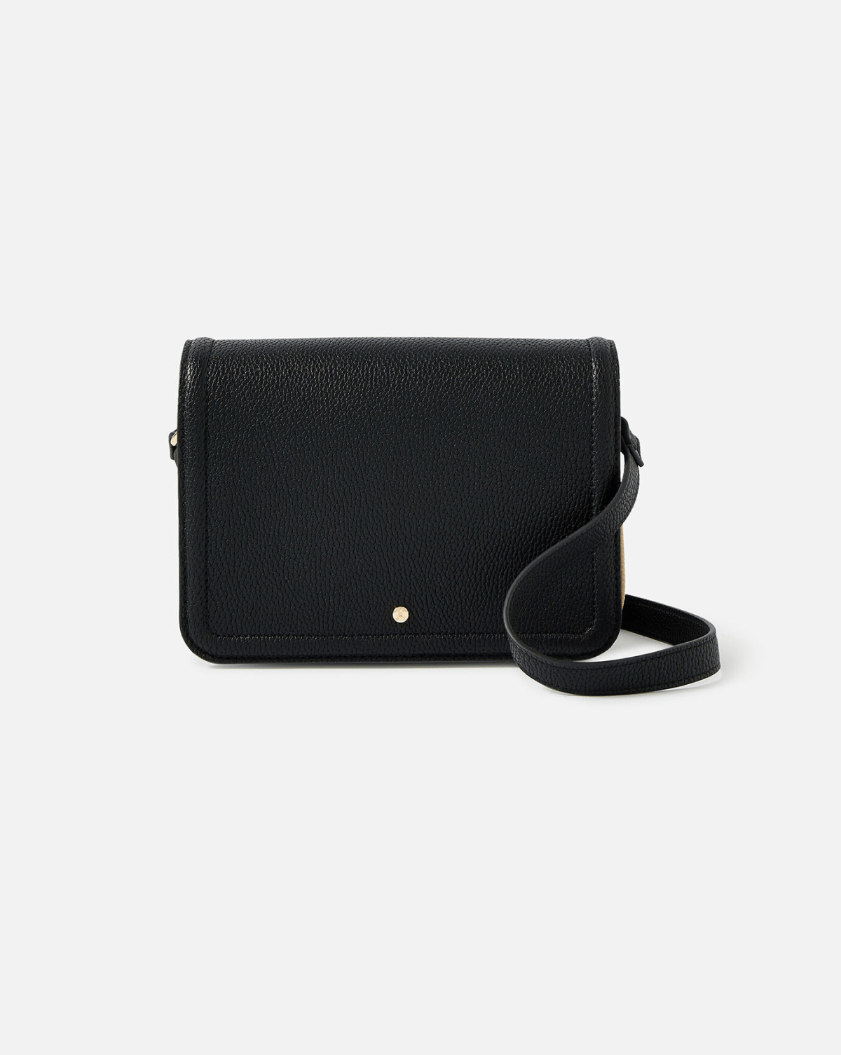 Triple Compartment Cross-body Bag Black